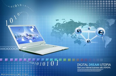 網絡科技與計算機 為筆記本電腦背景注入數字靈魂